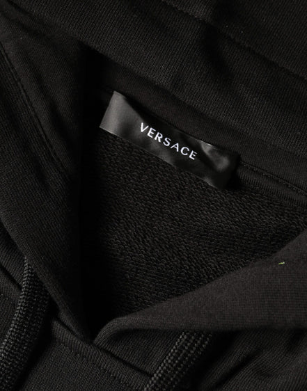 Schwarzer Medusa Druck Baumwolle HoodiePullover Sweatshirt Pullover