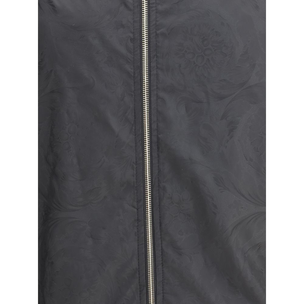 Schwarze Polyester-Jacke