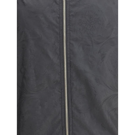 Schwarze Polyester-Jacke