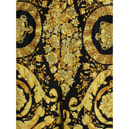 Bermuda-Shorts aus mehrfarbiger Seide