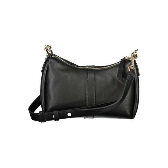 Schwarze Polyester Handtasche