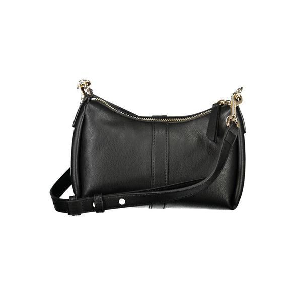 Schwarze Polyester Handtasche