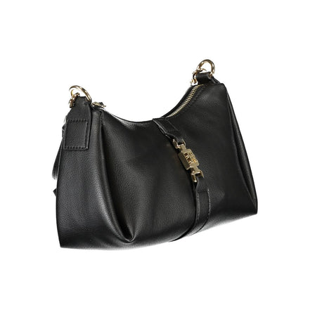 Schwarze Polyester Handtasche
