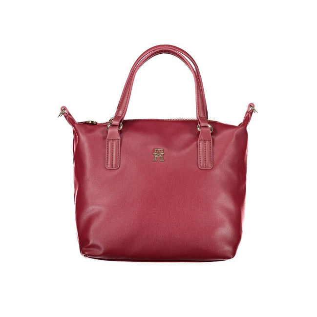 Rote Polyester-Handtasche