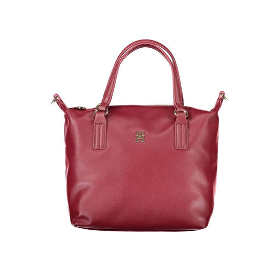 Rote Polyester-Handtasche