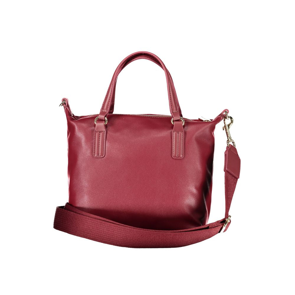 Rote Polyester-Handtasche