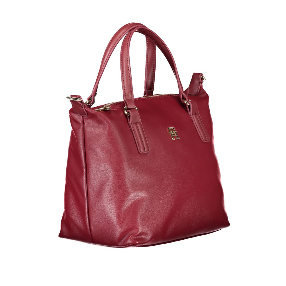 Rote Polyester-Handtasche