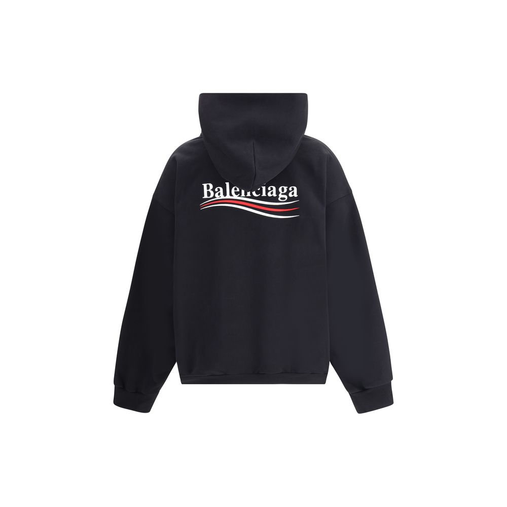Schwarzer Baumwoll-Sweatshirt