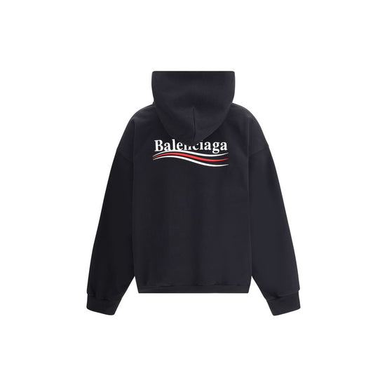 Schwarzer Baumwoll-Sweatshirt