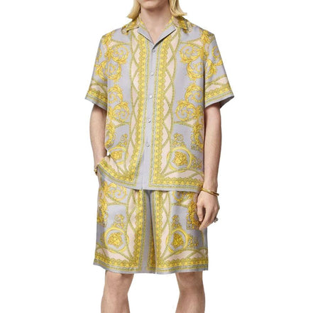 Graue Seiden-Shorts im Miniformat