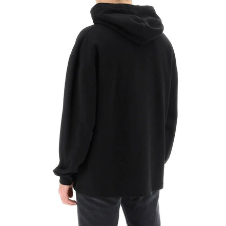 Schwarzer Baumwoll-Sweatshirt